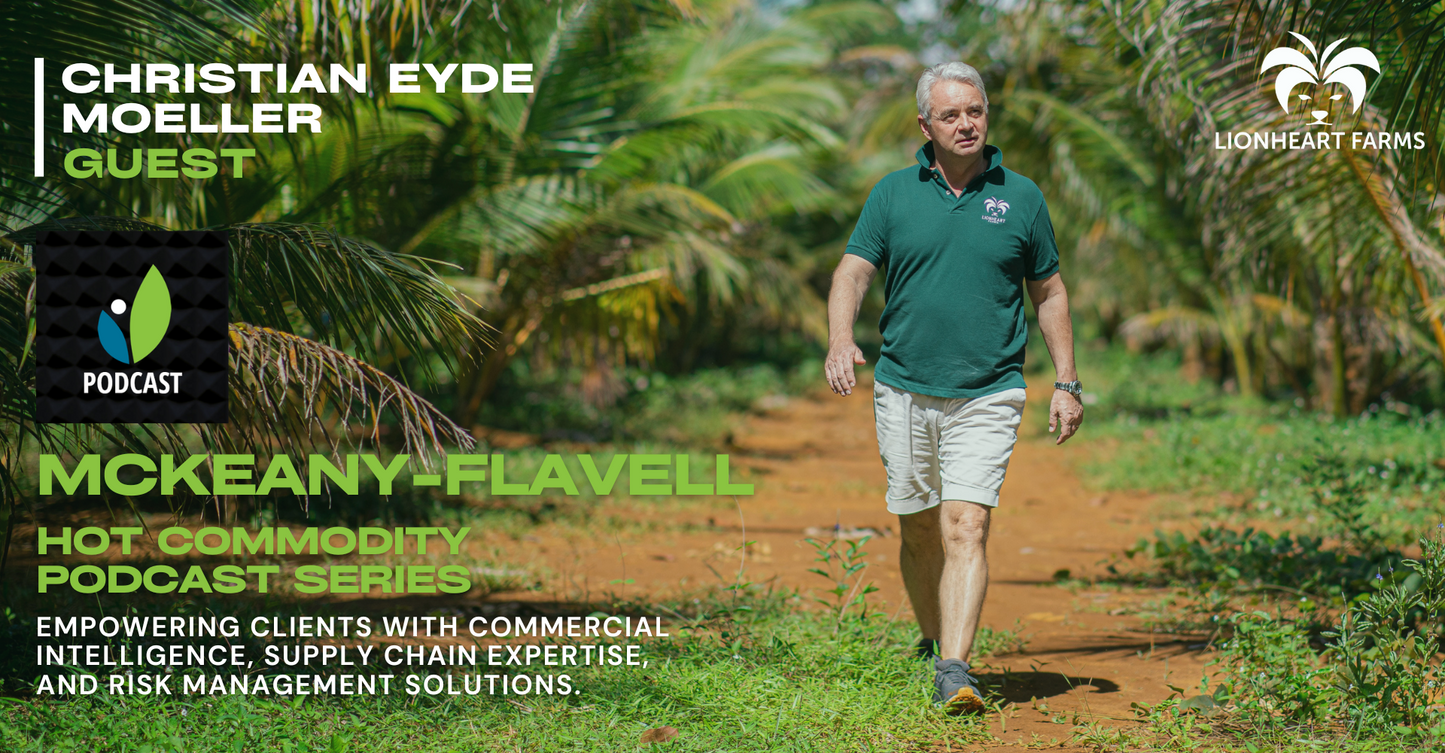 Image of Christian Eyde Moeller emphasizing his guesting in the McKeany-Flavell Hot Commodity Podcast Series