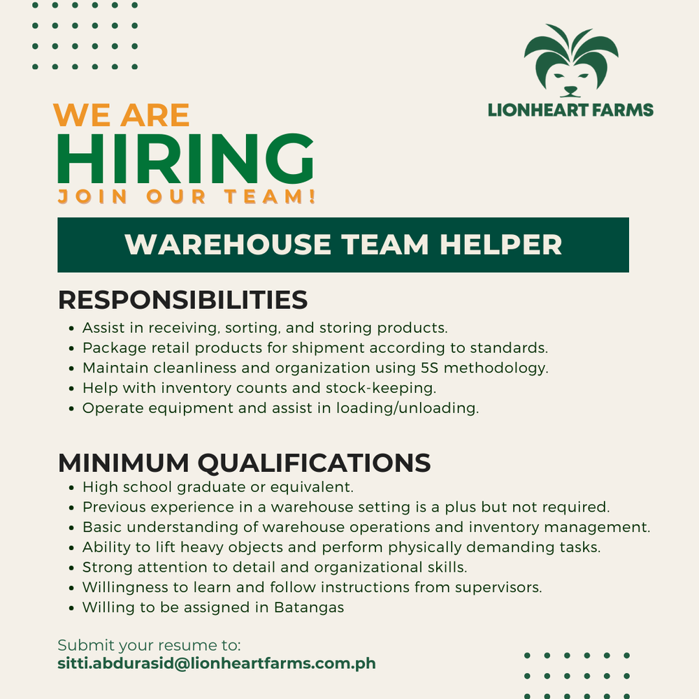Careers Lionheart Farms